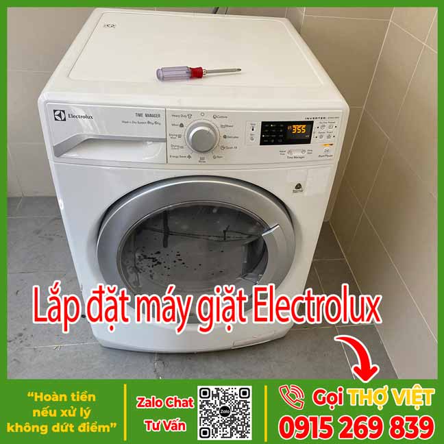 Lắp đặt máy giặt electrolux - lắp đặt máy giặt Thợ Việt