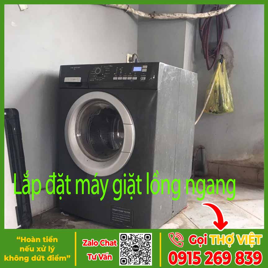 Lắp đặt máy giặt lồng ngang - lắp đặt máy giặt Thợ Việt