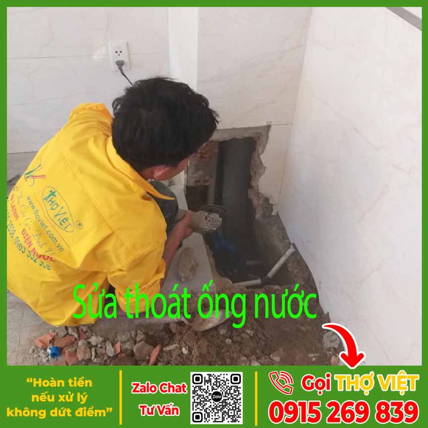 Sửa chữa ống thoát nước - Dịch vụ sửa ống nước tại TPHCM của Thợ Việt