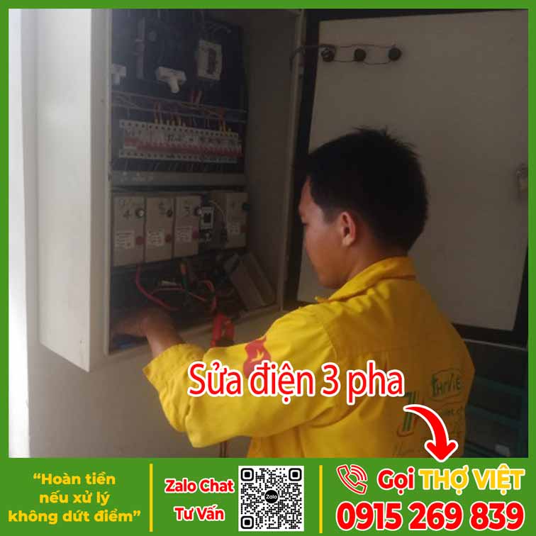 Sửa điện 3 pha - Dịch vụ sửa điện nước Thợ Việt