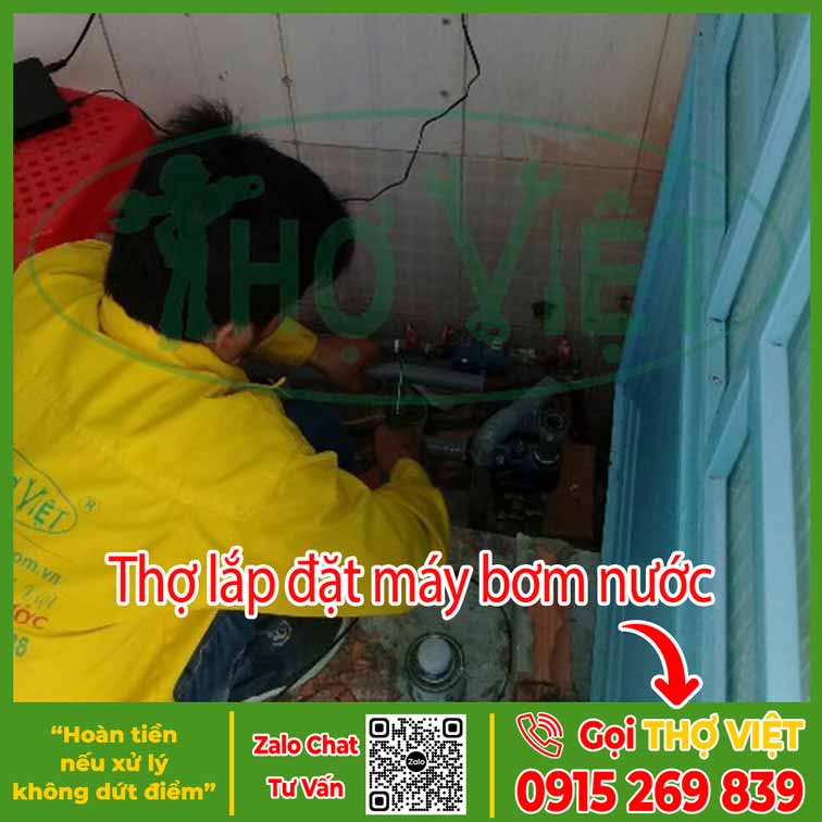 Thợ lắp đặt máy bơm nước - dịch vụ điện nước Thợ Việt