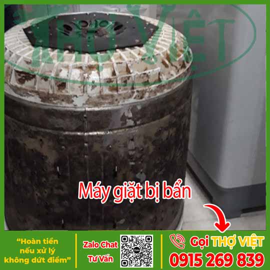 Lồng giặt bị bẩn - Dịch vụ điện lạnh Thợ Việt