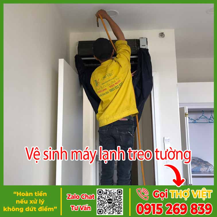Vệ sinh máy lạnh treo tường - Dịch vụ vệ sinh máy lạnh Thợ Việt