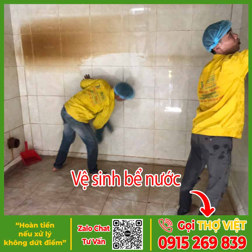 Vệ sinh bể nước định kì - Dịch vụ vệ sinh bể nước Thợ Việt